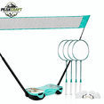 thumbnail image 1 of Portable Badminton Set with Net, 4 Rackets, 4 Birdies and Carry Storage Box, Outdoor Backyard Yard Game Set for Family, Adults, Lawn, Park, Beach, 1 of 8