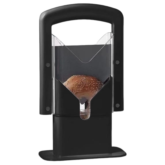Portable Bagel Slicer, Removable Bread & Bagel Cutter with Guillotine Design, Effortless, Even Slicing, Easy to Clean, Kitchen Baking Tool