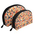 thumbnail image 1 of Portable Bags Clutch Pouch Zipper Smooth Built-In Compartment For Travel Vacation Business Camping Leopard Skin Print Style Orangered_3, 1 of 7