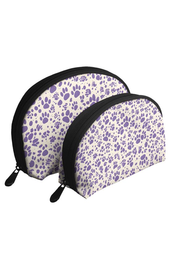 Portable Bags Clutch Pouch Zipper Smooth Built-In Compartment For Travel Vacation Business Camping Tiger Print Style Mediumpurple_3