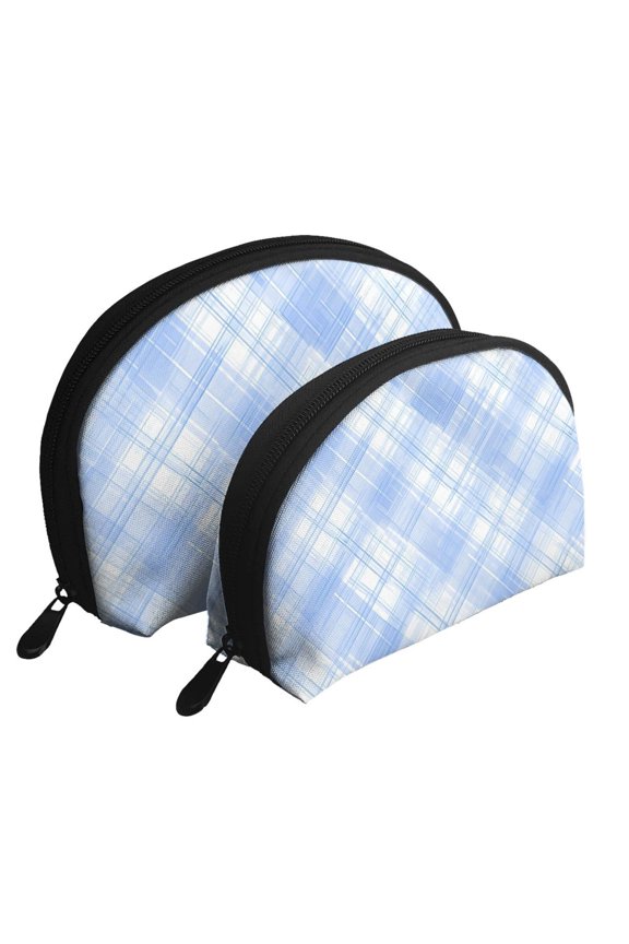 Portable Bags Clutch Pouch Zipper Smooth Built-In Compartment For Travel Vacation Business Camping Blueviolet Moroccan Buffalo Plaid Tartan Check Hand-Drawn Sketch_3