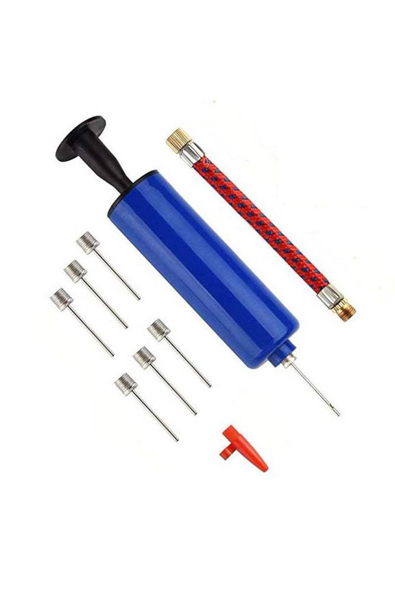 Portable Ball Pump Air Hand Inflator Kit Needle For-Football Basketball Football