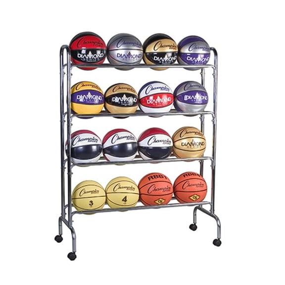 Portable Ball Rack 4 Tier Holds 16 Balls