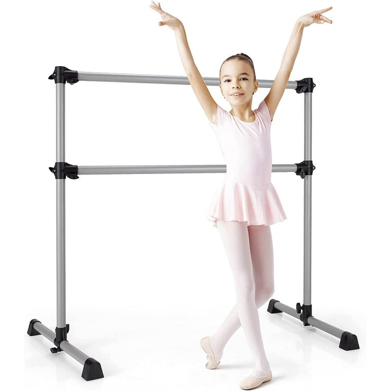 Portable Ballet Barre, 4FT Adjustable Double Freestanding Ballet