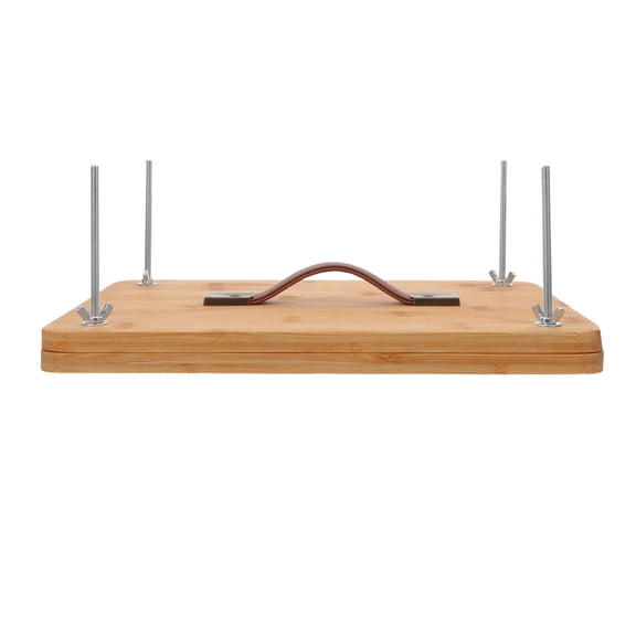 Portable Bamboo Book Press for Bookbinding Crafts Manual Paper Flat Press in Khaki