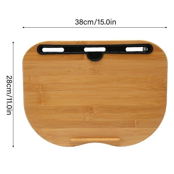 Portable Bamboo Laptop Desk For 15.6 Inch Laptops, Adjustable Angle Lap Tray With Cushioned Pillow For Bed, Sofa, Floor Use,A,One Size