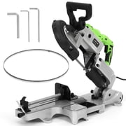YEAHIBABY Portable Tabletop Band Saw with Six Speed Settings and Aluminum Base for Metal and Wood