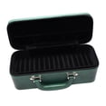 thumbnail image 1 of Portable Bangle Box with 15 Slot Inserts PU Leather Presentation Box Bracelet Display Box for Men  Green, 1 of 8