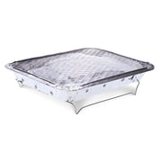 Portable Barbecue BBQ Grill with Charcoal Disposable Aluminum Foil Home Outdoor