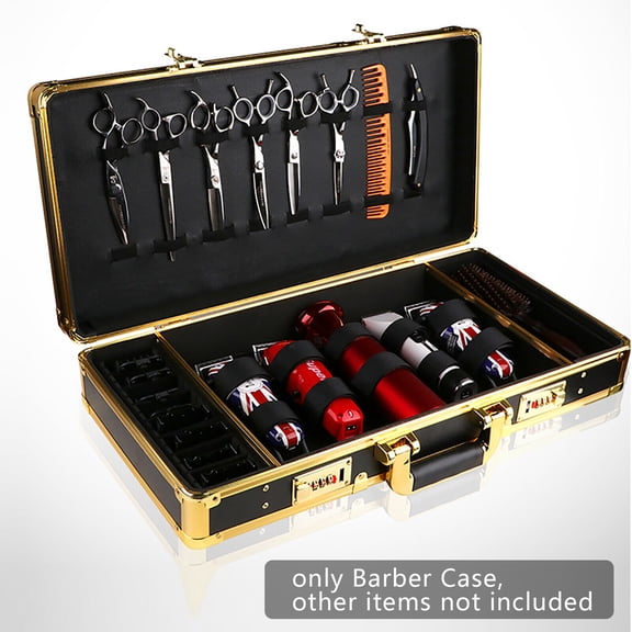 Portable Barber Case Professional Barber Kit for Barber,Barber Travel Carrying Case Barbers Tools Storage Organizer Suitcase with Numlock for Clippers, Scissors