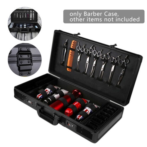 Portable Barber Stylist Suitcase Carrying Case For Clippers Trimmers Scissors
