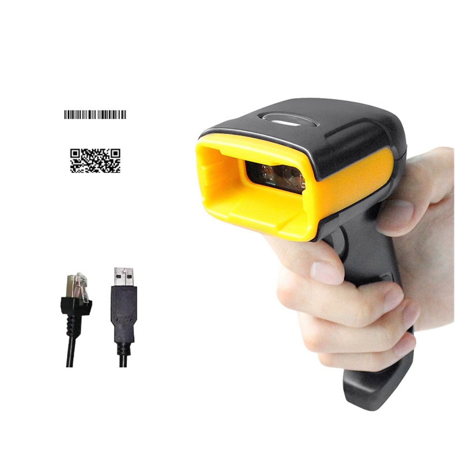 Portable Barcode Scanner CMOS Image USB Handheld QR Code Reader 1D &amp; 2D Wired Bar Code Reader For POS Terminal And Inventory ,Easy to Operate