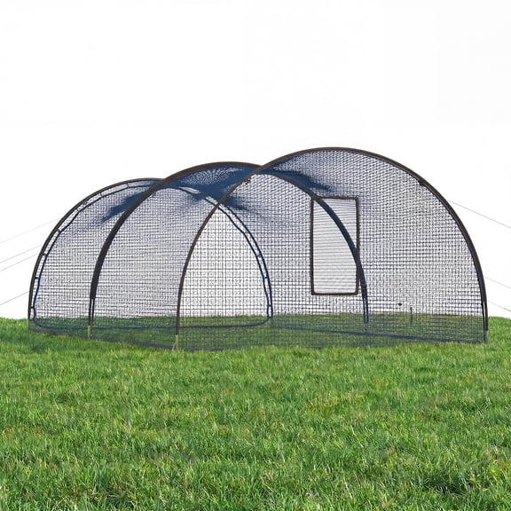 Portable Baseball Batting Cage, 22x12x8FT / 30x12x8FT Enclosed Net for Baseball Softball Practice, Black/White/Blue