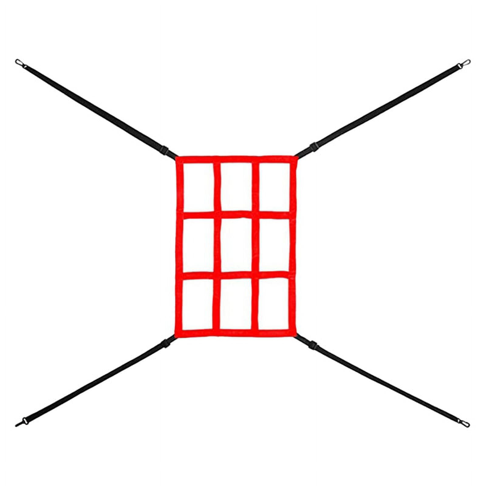 Portable Baseball Practice Net Hitting Pitching Batting Training Net Baseball Backstop Net Baseball Accessories Red