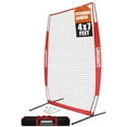 thumbnail image 1 of Portable Baseball Softball Pitching Screen, 4x7FT Pitcher Protection Net with Carry Bag and Ground Stakes, Batting Practice Net for Safe Training, 1 of 7