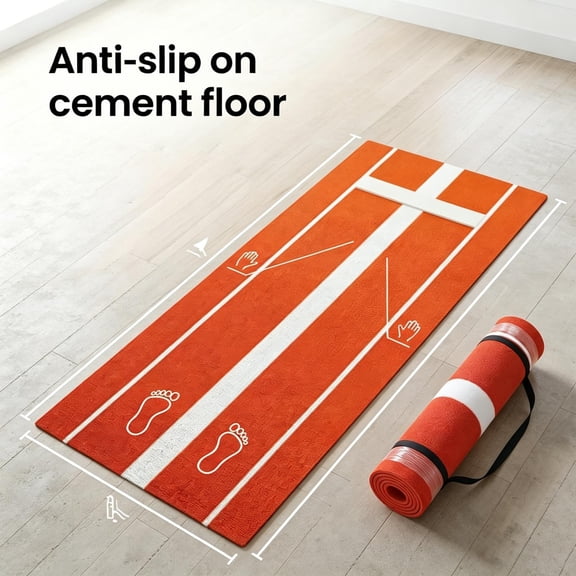 Portable Baseball Training Mat 9.94ft x 3ft EVA Shock-Absorbing, Anti-Slip Baseball Mat Foldable with Carry Strap, Pitching Mat Softball Non-Slip Backing for Outdoor Indoor Practice