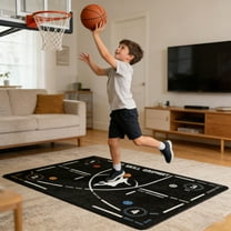 Portable Basketball Footwork Training Mat,Agility Footstep Training Mat,Basketball Pads for Training All Levels,Non-Slip Silent Equipment to Improve Speed,Strength and Coordination(A)
