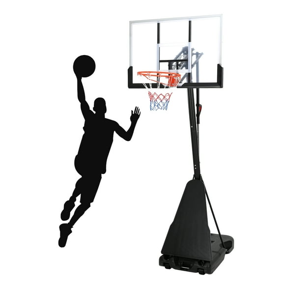 Portable Basketball Hoop,5.2-10FT Adjustable Basketball Goal System,Outdoor Basketball Hoop & Goals for Kids Youth and Adults in The Backyard,Shatterproof PVC Backboard,Rust-Resistant Steel Rods