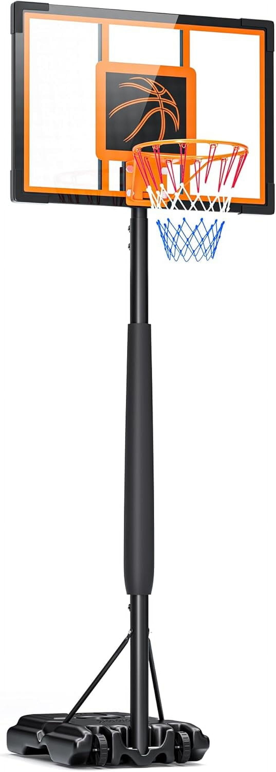 Portable Basketball Hoop 5-8.5ft Height Adjustable, Basketball Hoops ...