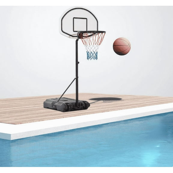Portable Basketball Hoop Basketball System 4.76-10ft Height Adjustable with LED Basketball Hoop Lights