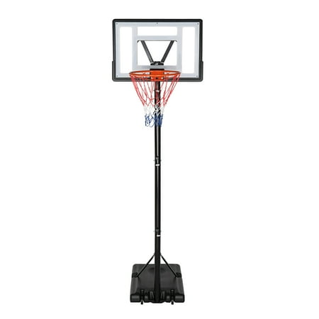 Portable Basketball Hoop Goal Basketball Hoop System Height Adjustable 7-10 ft with 35 inch Indoor Outdoor PVC Backboard Material