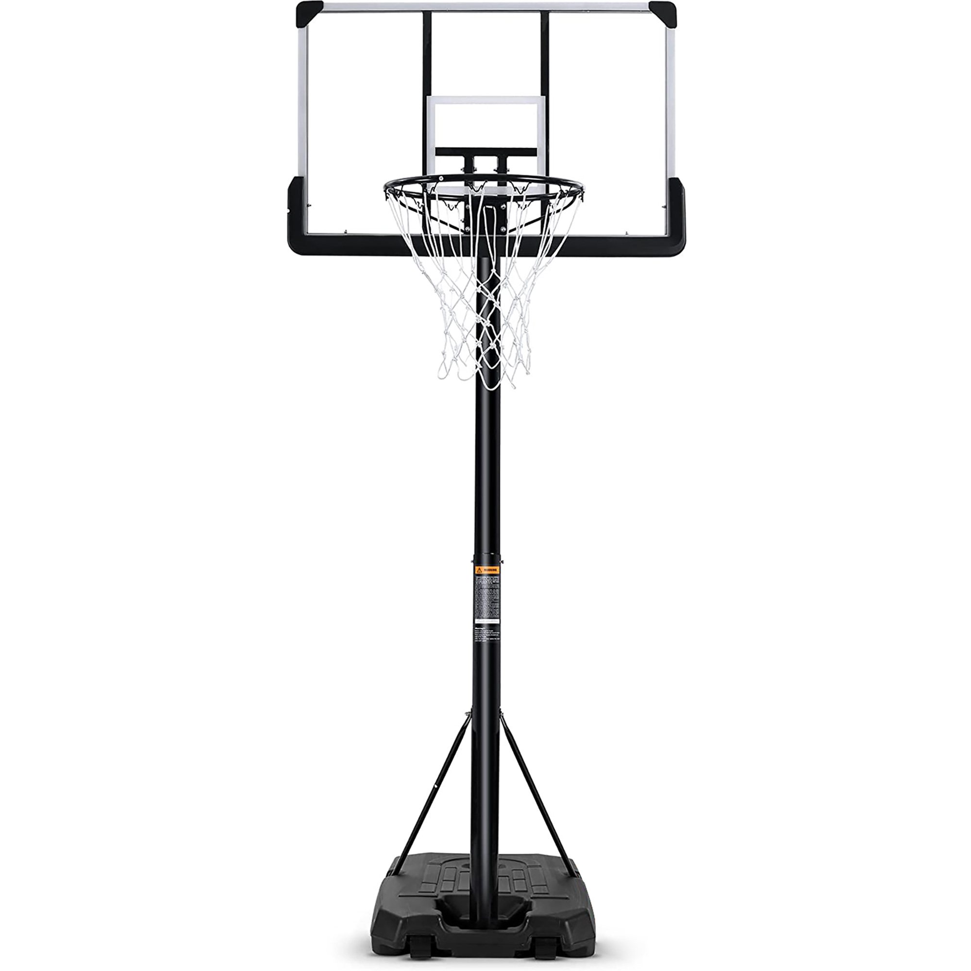 Portable Basketball Hoop Goal Basketball Hoop System Height Adjustable 7 ft. 6 in. - 10 ft. with 44 inch Indoor Outdoor PVC Backboard Material - image 1 of 11