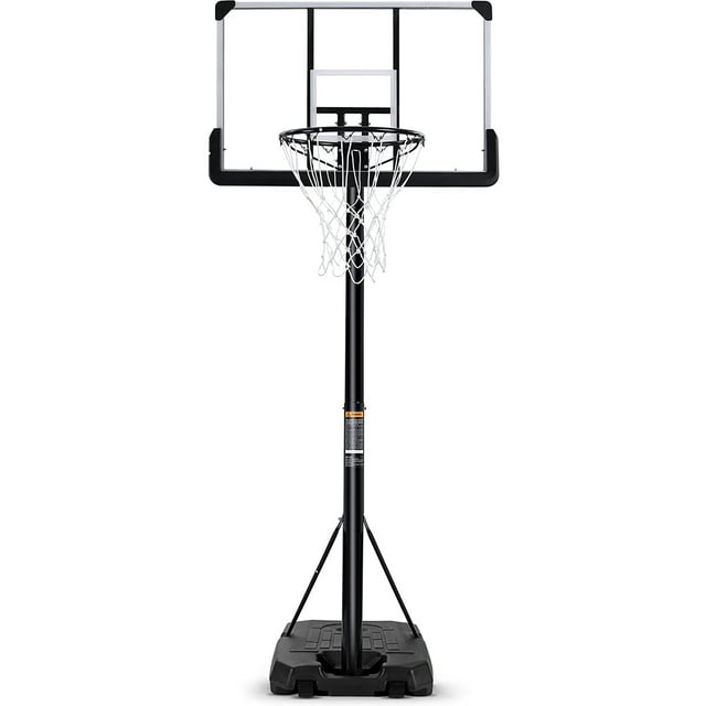 Portable Basketball Hoop Goal Basketball Hoop System Height Adjustable 7 ft. 6 in. - 10 ft. with 44 inch Indoor Outdoor PVC Backboard Material