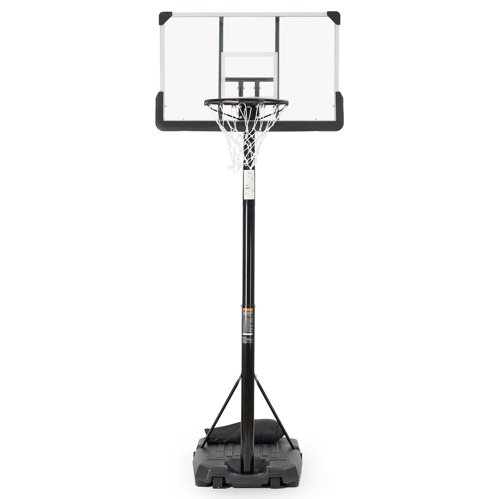 Portable Basketball Hoop Goal Basketball Hoop System Height Adjustable 7 ft. 6 in..10 ft. with 44 inch Indoor Outdoor PVC Backboard Material