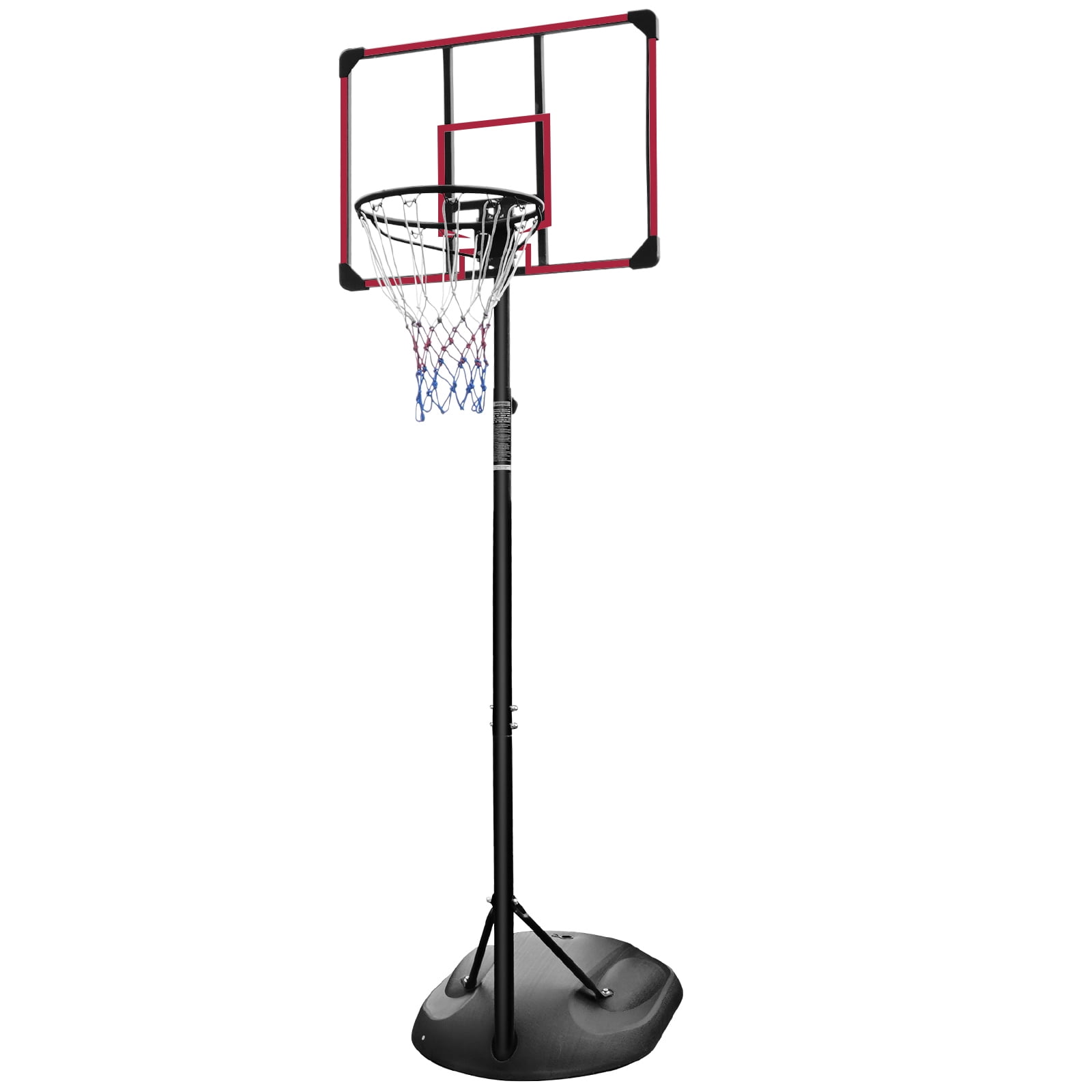 Portable Basketball Hoop, Height Adjustable 7.5ft–9.2ft, 32 Inch Shatterproof Backboard with Wheels, Indoor Outdoor Basketball Goal for Youth Adults