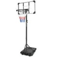 thumbnail image 1 of Portable Basketball Hoop,Outdoor Basketball Hoop Adjustable Height 5.6ft - 7ft,28 Inch Backboard with 2 Wheels for Kids Youth in Backyard Driveway,Transparent, 1 of 7
