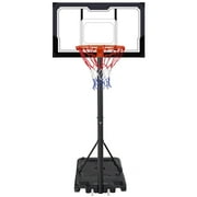 Portable Basketball Hoop Outdoor, SEGMART 4.9Ft-10Ft Height Adjustable Swimming Pool Basketball Hoop Goal System with PE Backboard for Kids Youth Adults Play in Backyard/Courts/Indoor