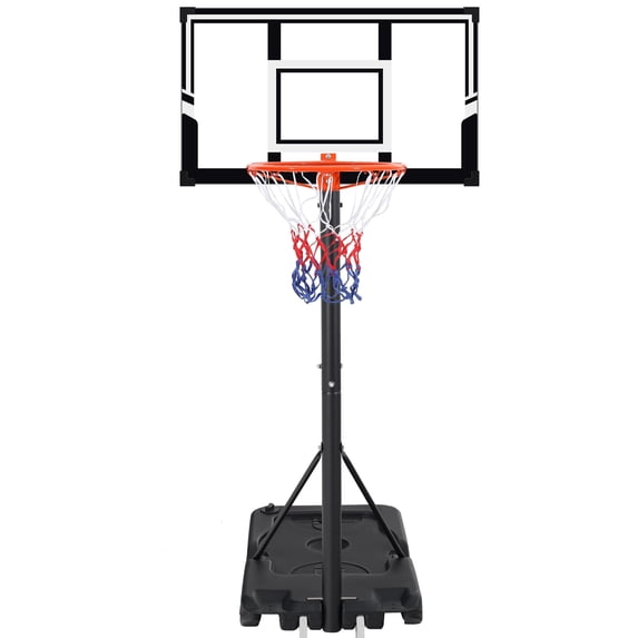 Portable Basketball Hoop Outdoor, SEGMART 3.3Ft-10Ft Height Adjustable Swimming Pool Basketball Hoop Goal System with PE Backboard for Kids Youth Adults Play in Backyard/Courts/Indoor