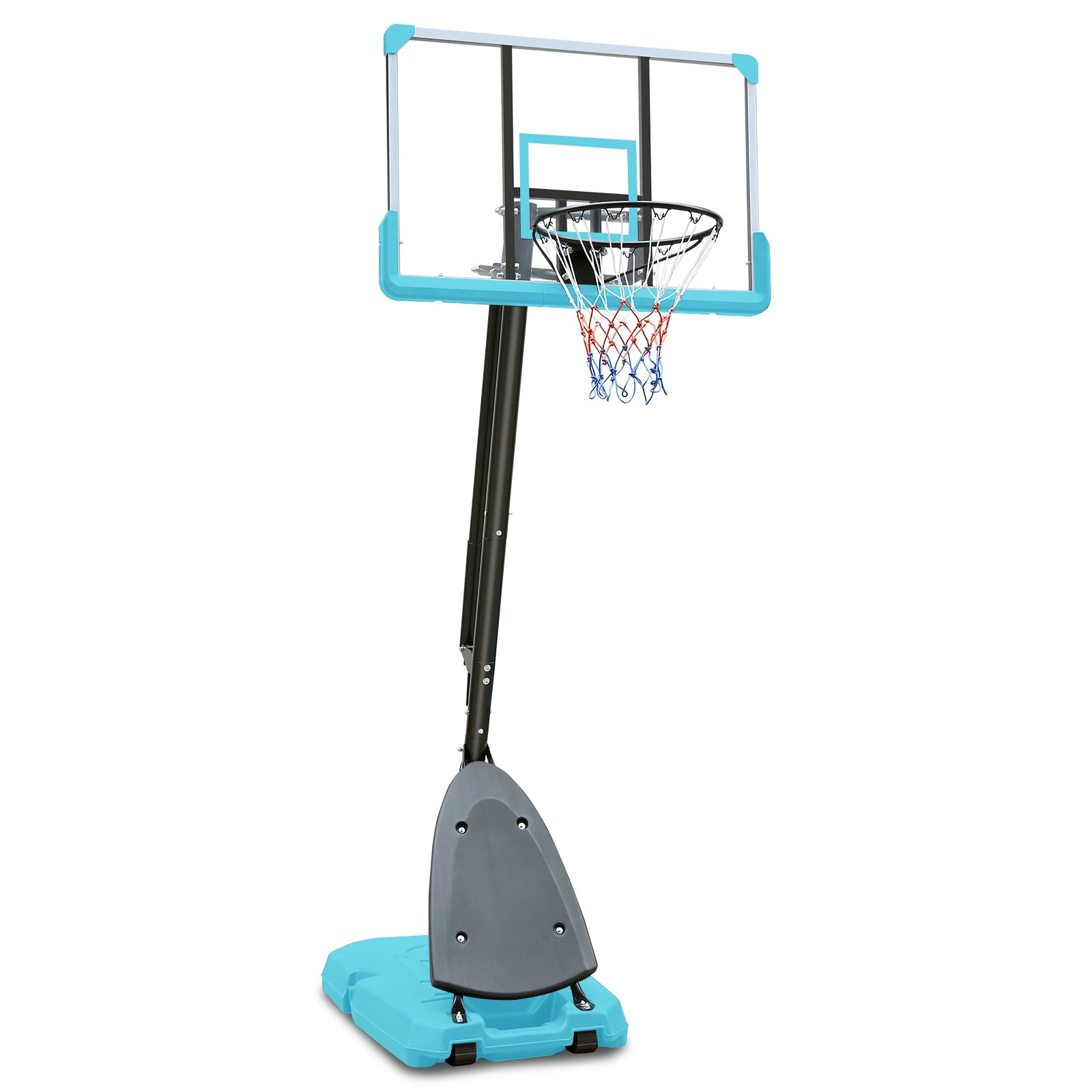 Portable Basketball Hoop Outdoor for Kids and Adults, 7.5-10ft Adjustable Basketball Hoop Goals Systems with Shatterproof Backboard, Larger Base, Segmart 44 inch Basketball Hoop for Backyard Court