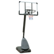 Portable Basketball Hoop Outdoor for Kids and Adults, 7.5-10ft Adjustable Basketball Hoop Goals Systems with Shatterproof Backboard, Larger Base, Segmart 44 inch Basketball Hoop for Backyard Court