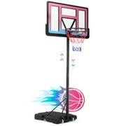 Portable Basketball Hoop Outdoor for Kids and Adults, Segmart 44 inch Basketball Hoop for Backyard, 4.9Ft-10FT Height Adjustable Basketball Goal System with Shatterproof Backboard, Larger Base