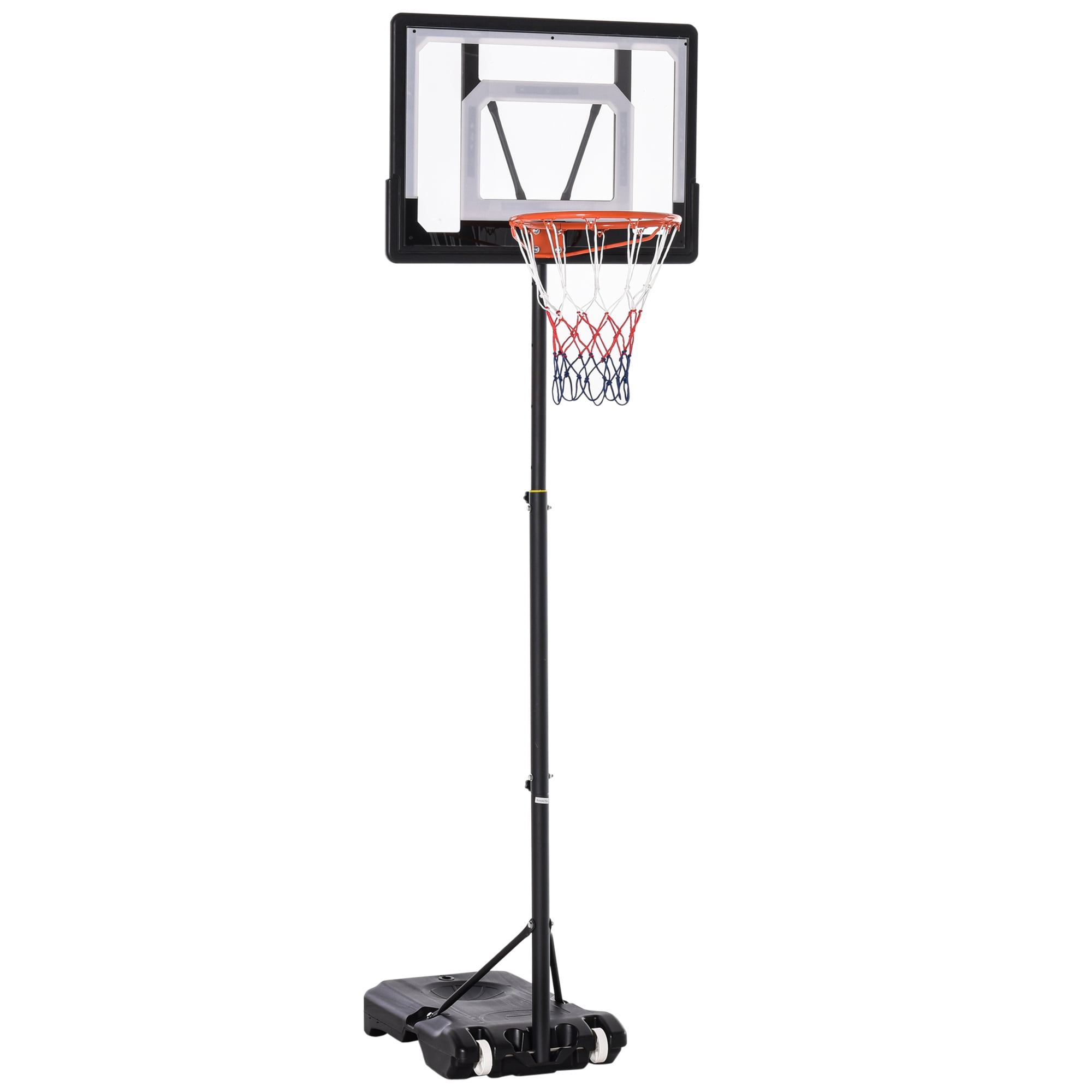 Portable Basketball Hoop System, 33in Backboard, 5FT-7FT Height Adjustable Basketball Stand with Wheels for Indoor Outdoor Use, for Kids Over 6 Years Old