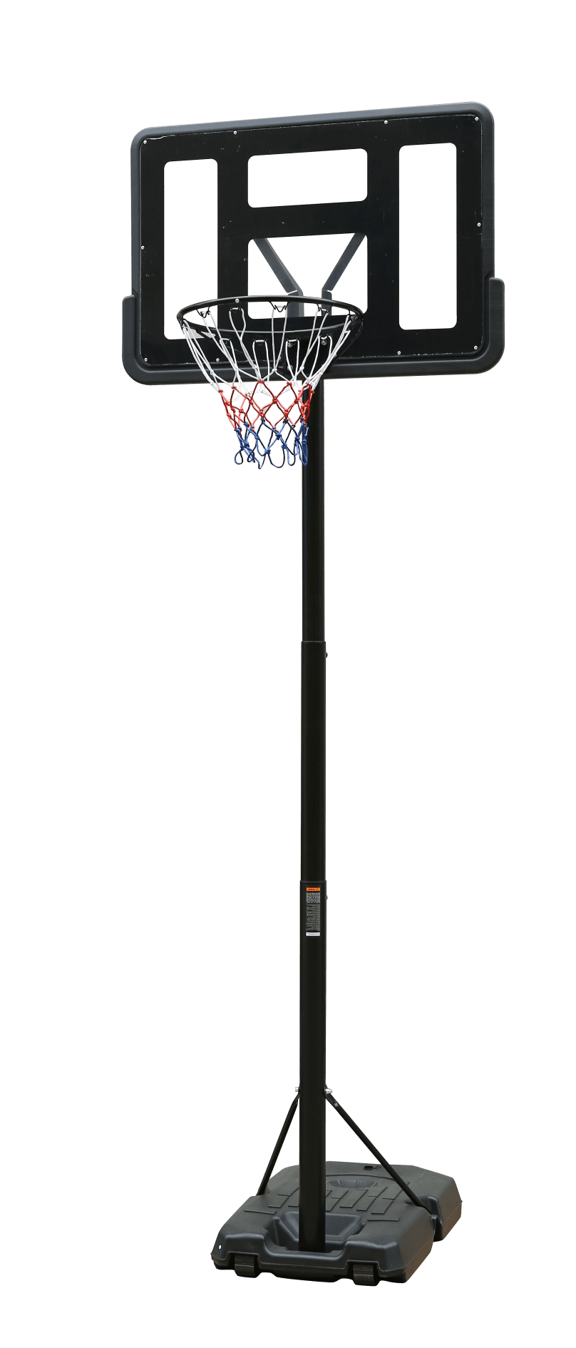 Portable Basketball Hoop with Height Adjustment 6.6ft to 10ft, 44 Inch Backboard, Wheels for Outdoor and Indoor Use for Adults and Teens
