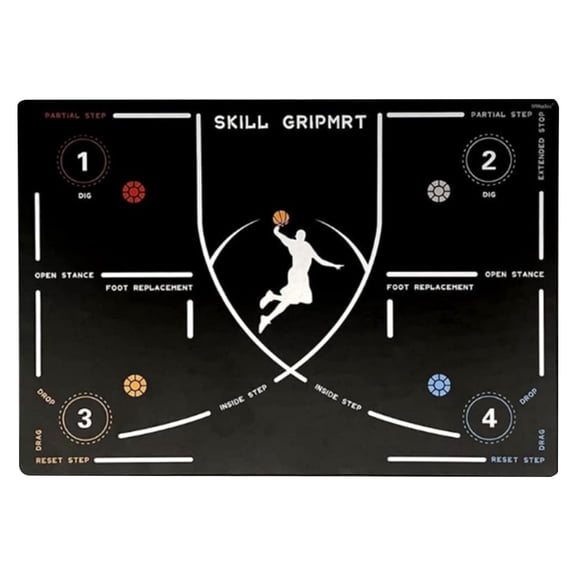 Portable Basketball Training Mat, 31.5 x 47.2 inche Agility Step Training Mat, Basketball Pads for Training for All, A