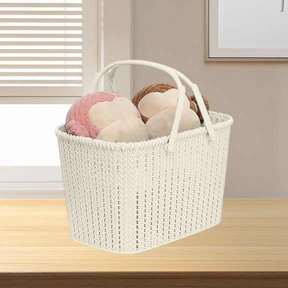Portable Bath Basket, Bathroom Plastic Storage Basket, Bathhouse Organizer, Multifunctional Container, Rounded Edges, Lightweight, Suitable for Home & Travel