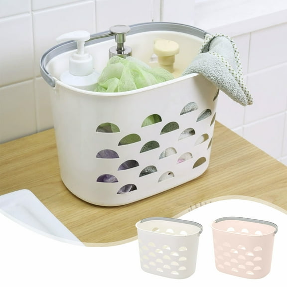 Portable Bath Basket, Plastic Shower Caddy with Foldable Design, Non-slip Handles & Rust-proof Frame for Easy Storage, Ideal for Bathroom Organization, Travel, and Outdoor Activities