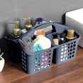 thumbnail image 1 of Portable Bathroom Storage Basket with Handle, Multi Compartment Organizer for Toiletries, Shower Caddy for Bath Essentials, Non Slip Base, Lightweight Carry Basket for Home Pool Camping and Travel, 1 of 6