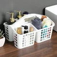 thumbnail image 1 of Portable Bathroom Storage Basket with Handle, Multi Compartment Organizer for Toiletries, Shower Caddy for Bath Essentials, Non Slip Base, Lightweight Carry Basket for Home Pool Camping and Travel, 1 of 6