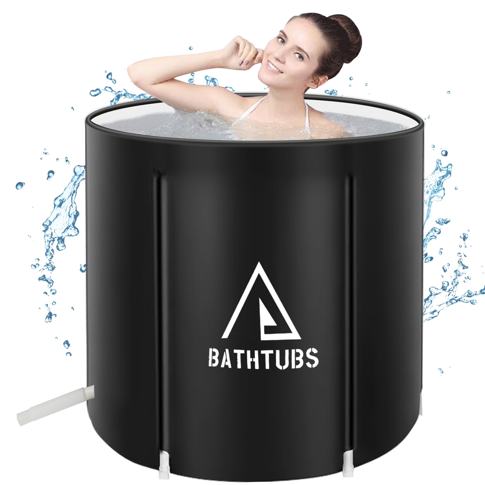 Portable Bathtub, Foldable Adult Japanese Soaking Bathtub, Freestanding
