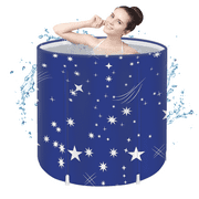 Portable Bathtub, Foldable Adult Japanese Soaking Bathtub, Freestanding Ice Bath and Hot Tub, Foldable Spa Bathtub for Tight Spaces