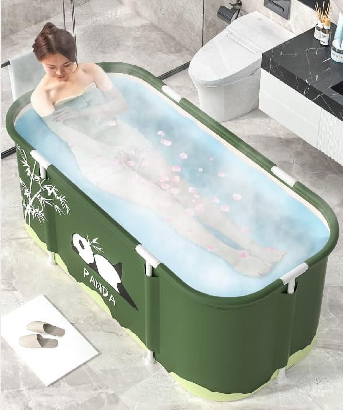 Portable Bathtub Kit, Foldable Soaking Bathing Tub for Adults, Shower ...