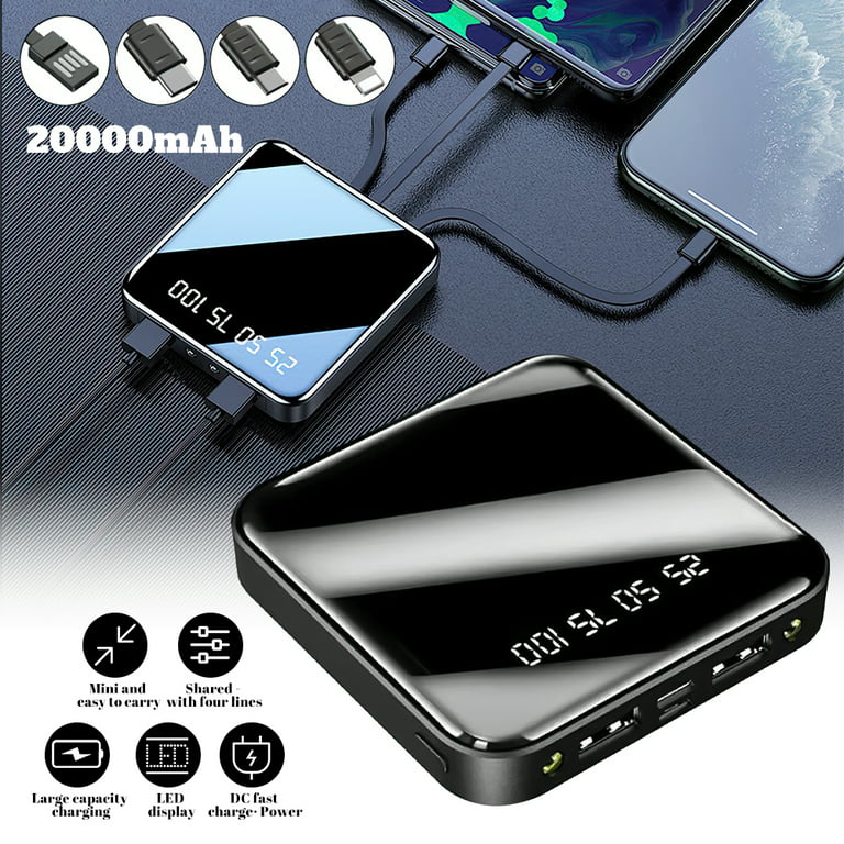 10000mAh Mini Power Bank Portable Charger USB Ports External Battery for  iPhone Samsung Cellphone 