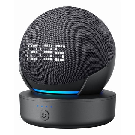 Portable Battery Base for Alexa Echo Dot 4th & 5th Generation 10000mAh (Not Include Dot) - Black