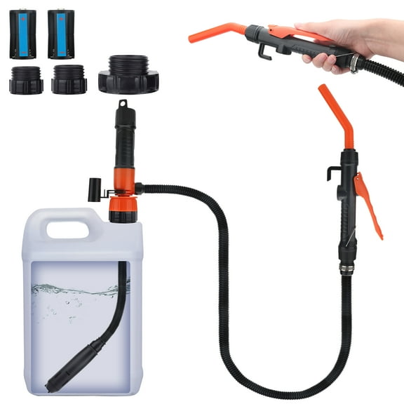 Portable Battery Powered Pump, 2/1PCS Fuel Transfer Electric Siphon Pump with 3 Adapters, Water Transfer Multi-Use Siphon Fuel Transfer Pump