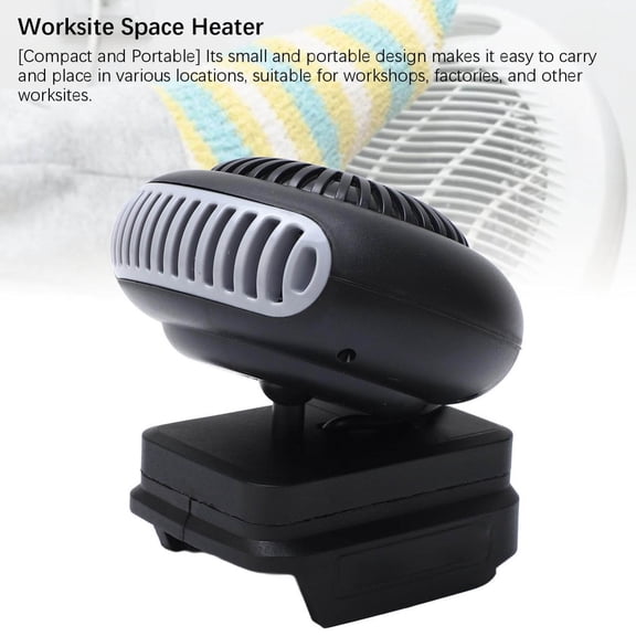 Portable Battery Powered Space Heater, Car Heater Runs on Batteries, Rechargeable Battery Operated Heater for Car Window Defog, For Camping Indoors, Long Heating