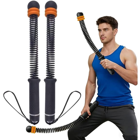 Portable Battle Ropes, Adjustable Ropeless Battle Ropes, Adjustable Weighted Cordless Spring Battle Rope for Home & Gym, Multi-Functional Fitness Training Rope for Strength